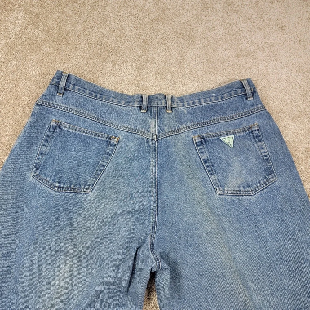 Vintage Guess Jeans USA Mens 42X34 Relaxed Straight Leg Denim Blue AS22904 90s - Picture 6 of 8
